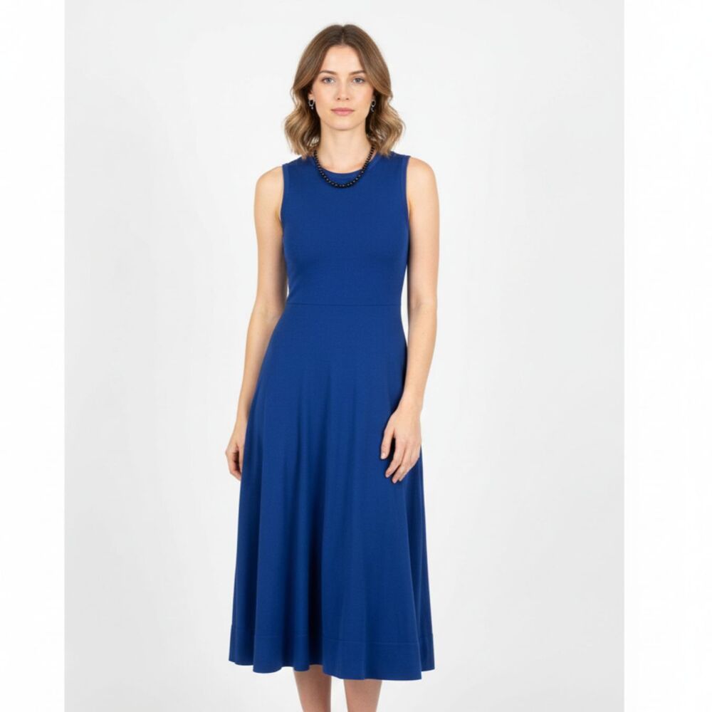 A.L.C. Blue Sleeveless Knit Midi Dress M